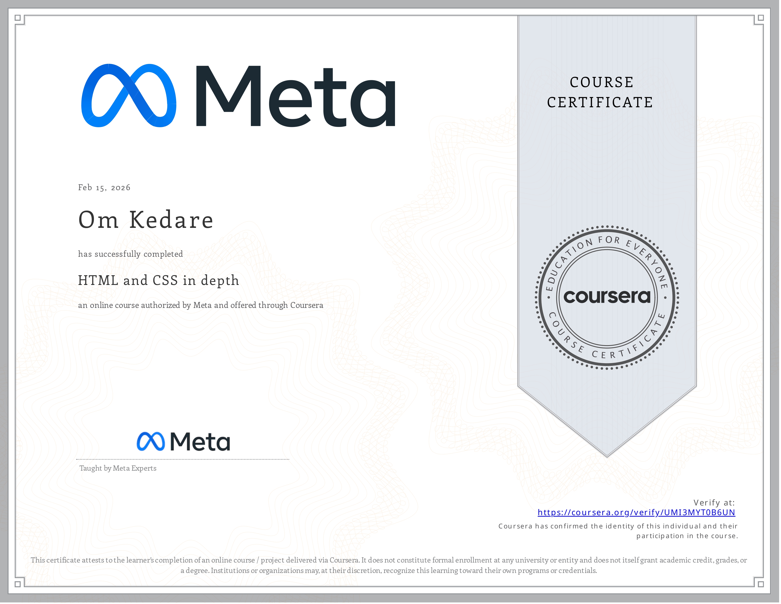 HTML and CSS in Depth
